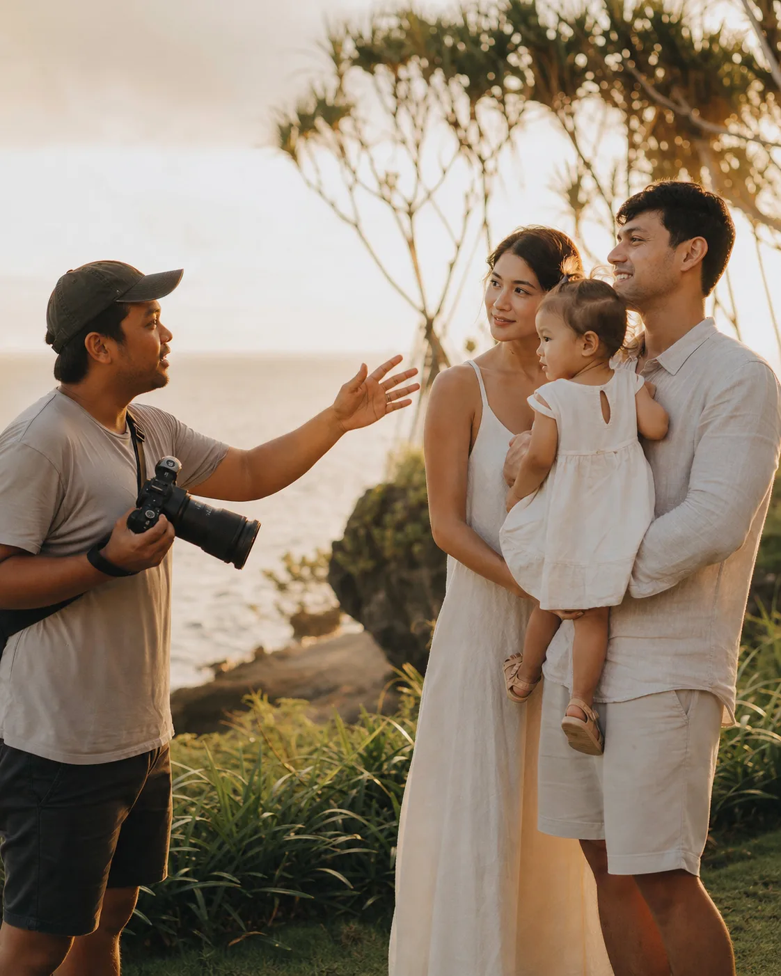Sesi fotografi outdoor / fotografer dengan client